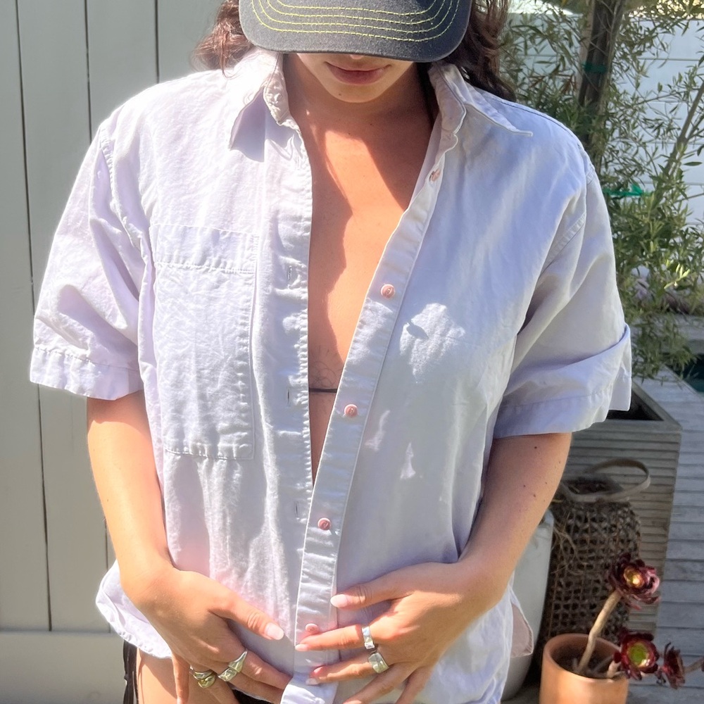 YMC Women’s Short Sleeve Shirt in Lilac